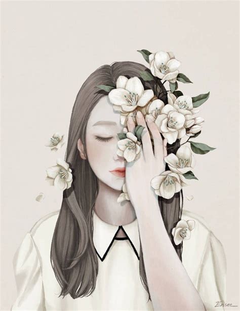 Delicate Illustrations by Choi Mi Kyung | 画, 插画, 水彩