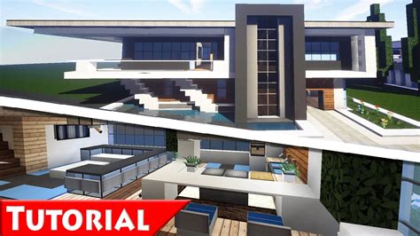 Minecraft: Modern house interior design tutorial / How to make / Part 2 ...