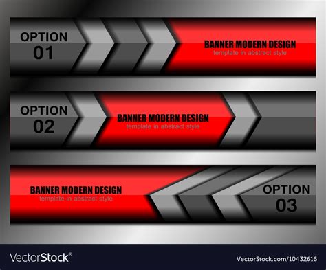 Banner red template design Royalty Free Vector Image