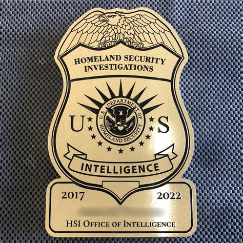 Homeland Security Investigations Badge Award. • Cosmic Frogs Vinyl