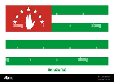 Abkhazia Flag Vector Illustration on White Background. Abkhazia ...