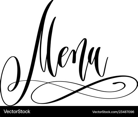 Menu - hand lettering inscription text Royalty Free Vector