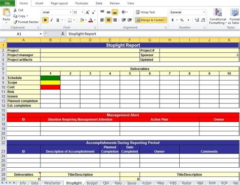 Excel Project Plan Template