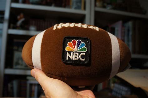 NEW "NBC" PEACOCK RAINBOW LOGO PLUSH FULL SIZE FOOTBALL | #1799689266