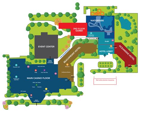 First Council Casino & Hotel Property Map - 7 Clans Casinos