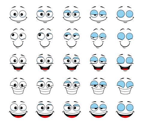 Cartoon face and blink eye animation. Vector sprite sheet with human ...