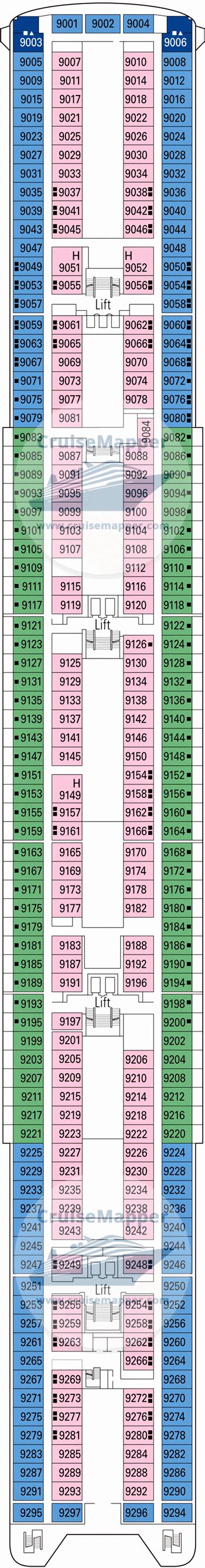 MSC Sinfonia deck 9 plan | CruiseMapper