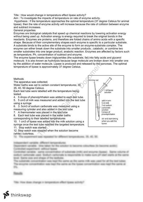 Biology experimental design | Biology - Year 12 VCE | Thinkswap