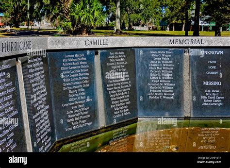 A Hurricane Camille memorial is obscured by mud on the former site of ...