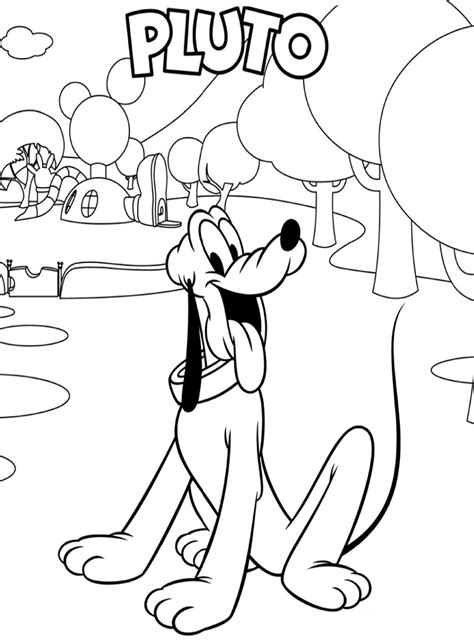 Pluto coloring pages to download and print for free