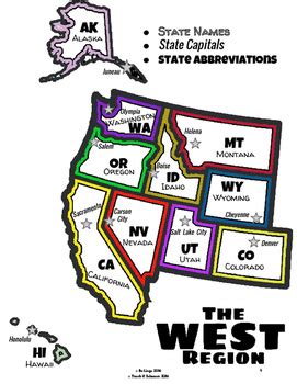 West Region of the U.S. in English and Spanish by Teach-O Schwave