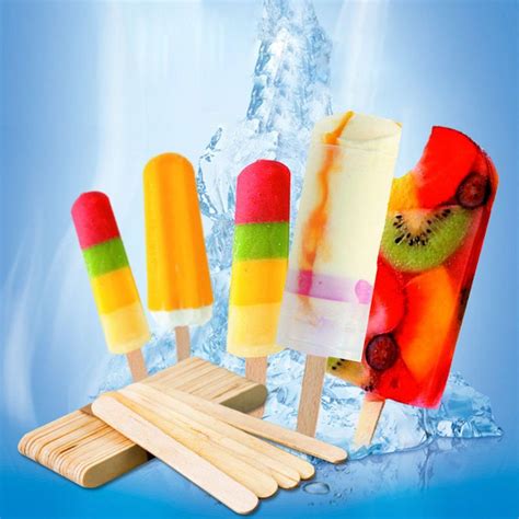 Acerich 200 Pcs Craft Sticks, Popsicle Sticks Ice Cream Wooden Sticks 4 ...