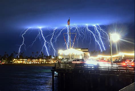 Latest winter storm flashes lightning through California sky