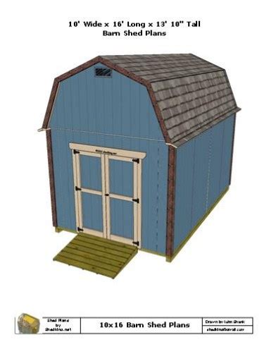 10x16 Barn Shed Plans