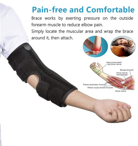 Elbow Brace for Cubital Tunnel Syndrome Adjustable Elbow Splint Arm ...