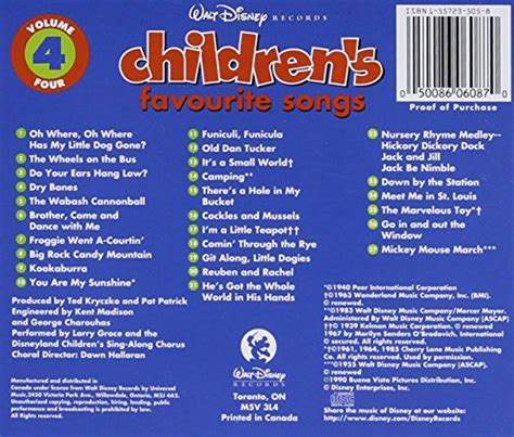 Walt Disney Records : Children’s Favorite Songs, Vol. 4 | Shop Windy ...