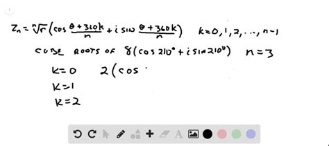 SOLVED:Find all the complex roots. Write roots in polar form with u in ...