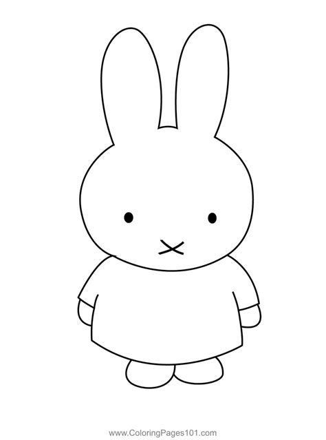 Miffy Coloring Page for Kids - Free Miffy Printable Coloring Pages ...