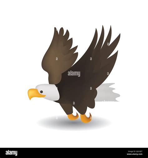 Eagle vector flat icon. Eagle emoji illustration isolated on background ...