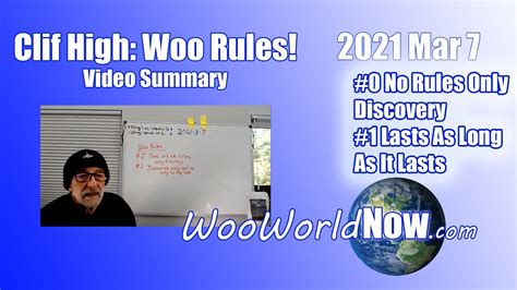 Clif High - Woo Rules Video Summary (2021 March 7) - YouTube