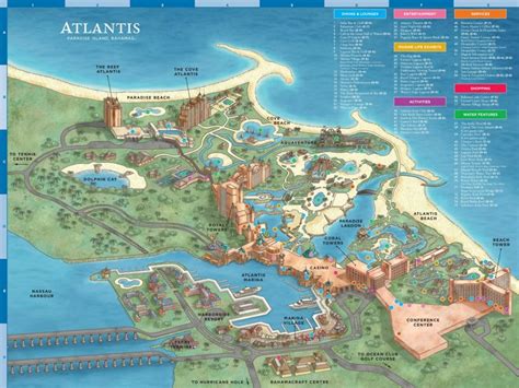 Atlantis Paradise Island Hotel overview map - Ontheworldmap.com