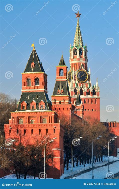 Towers of Moscow Kremlin stock image. Image of blue, tower - 29327303