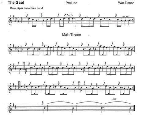 The Gael Bagpipe Sheet Music | Bagpipes!!! | Bagpipe music, Scottish ...