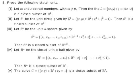 Solved Using the definition of a closed set (if the | Chegg.com