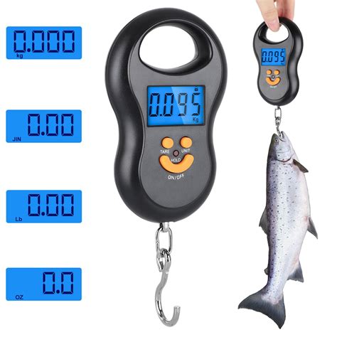 Portable EEEkit Fishing Digital Scale, 110lb Hanging Hook Scale for ...