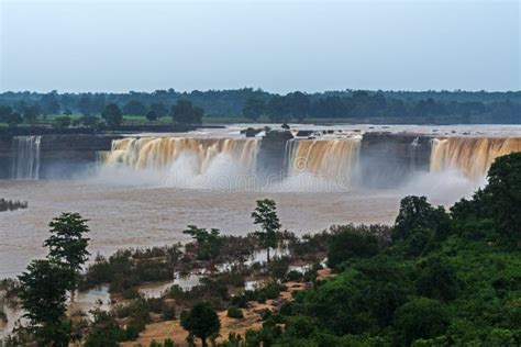 Chitrakote Waterfall, Chhattisgarh, India. Stock Image - Image of blue ...