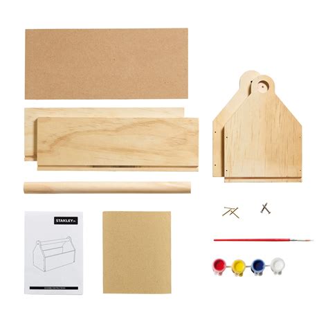 STANLEY Jr DIY Toolbox Kit for Kids - Easy to Assemble Wood Craft ...