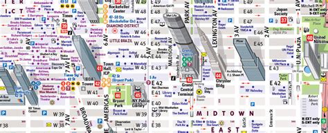 NYC Map by VanDam | NYC Midtown StreetSmart Map | City Street Maps of ...