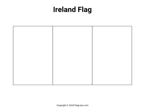 Free Ireland Flag Coloring Page