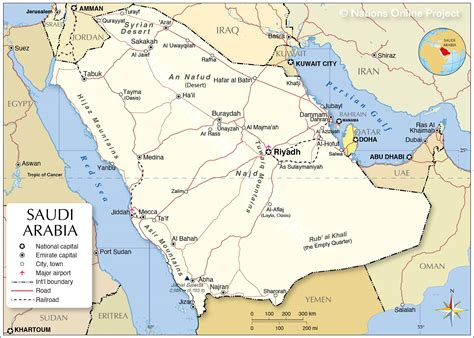 Political Map of Saudi Arabia - Nations Online Project