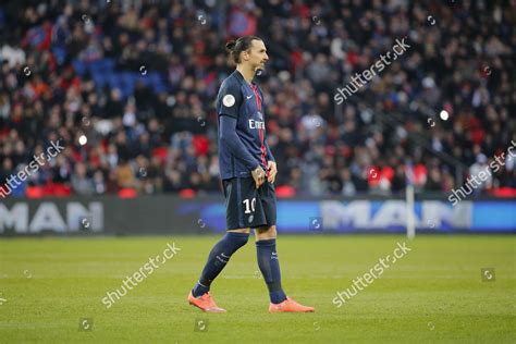 Zlatan Ibrahimovic Psg Expression During French Editorial Stock Photo ...