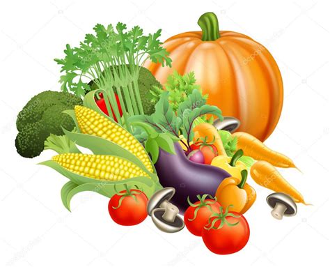 Healthy fresh produce vegetables — Stock Vector © Krisdog #14072111