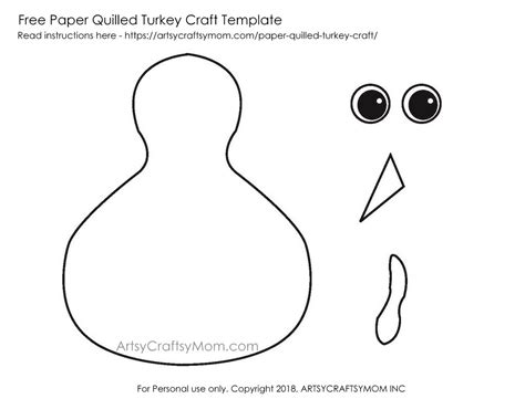 DIY Paper Quilled Turkey Craft for Kids | Autumn / Fall Craft - Artsy ...