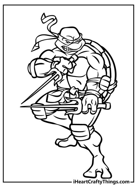 Ninja Turtles Coloring Pages Leonardo