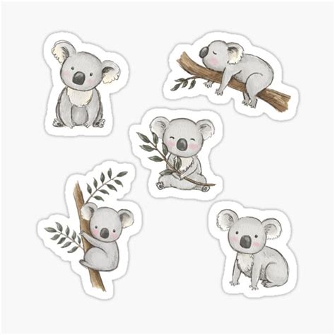 "Aussie Animals: Cute Koala Pack" Sticker for Sale by thosepencils ...