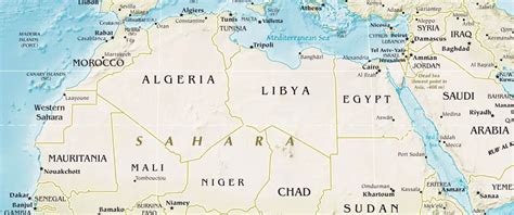 North Africa Physical Map • Mapsof.net