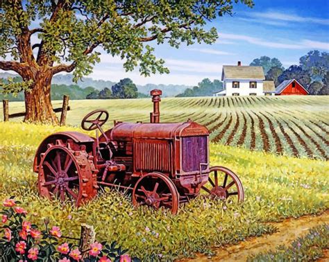 Rusty Tractor Paint By Numbers - Numeral Paint Kit