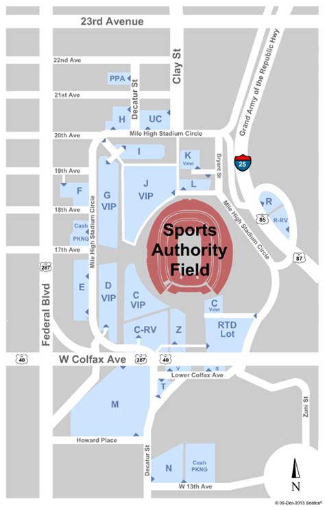 Denver Broncos Stadium Parking Lot Map