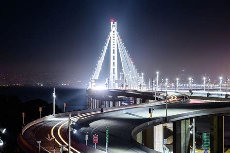 Bay Bridge East By Night 5 Photograph by Jason Chu - Pixels