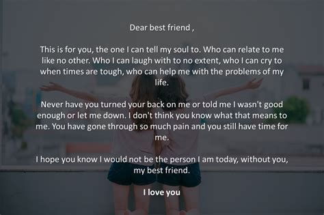 An Emotional letter to a best friend | Letter to best friend, Words for ...