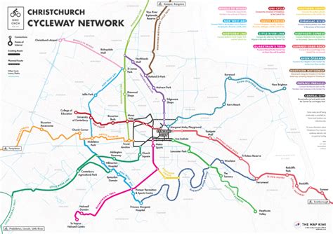 Christchurch Historical Tram Routes Print | The Map Kiwi