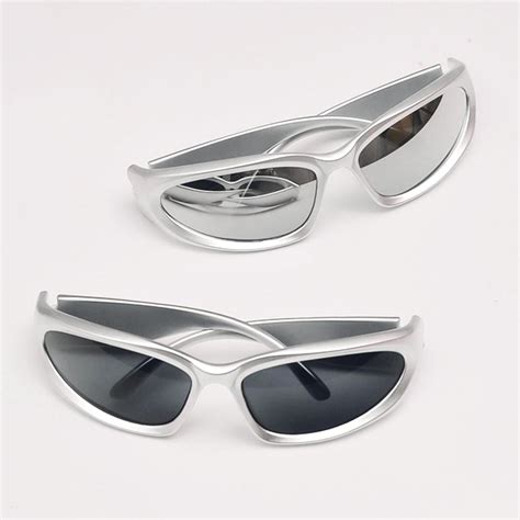 Y2K Aesthetic Sunglasses Silver Demon • Aesthetic Shop | Stylish ...