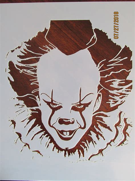 IT Pennywise Evil Clown Stencil/Template Reusable 10 mil Mylar | Etsy