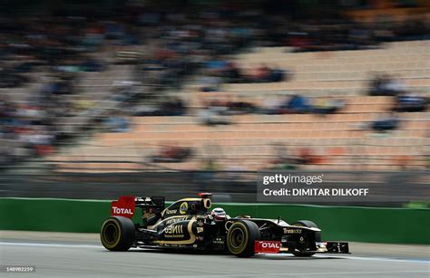 Lotus F1 Team's Finnish driver Kimi Raikkonen drives during the third ...