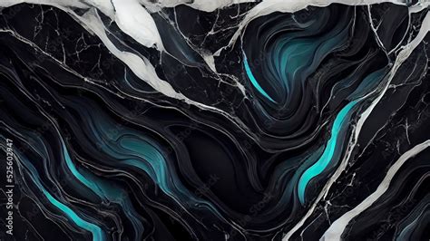 ภาพประกอบสต็อก Abstract 4k wallpaper. Liquid fluid, black dark marble ...