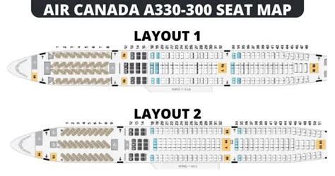 Airbus A330 Seat Map Air Canada - Image to u